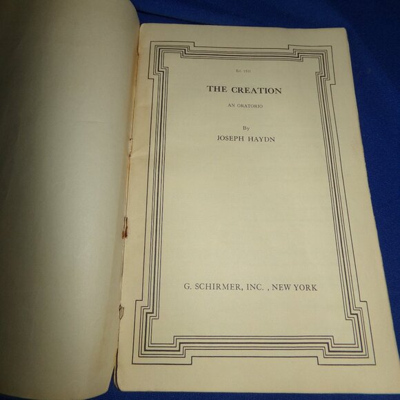 Vintage Music Songbook - The Creation: An Oratorio by Joseph Hayden - Picture 4 of 8